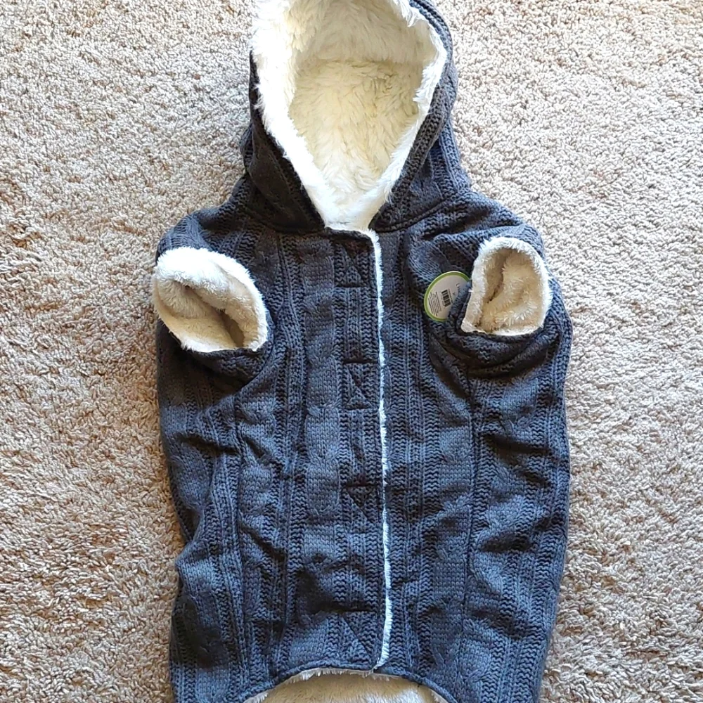 Huggle Hounds Cable Knit Dog Jacket - L - Picture 1 of 13